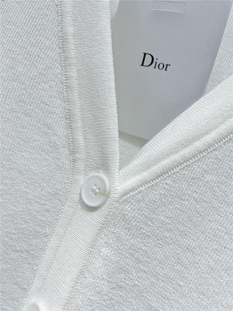D10r beading linen cardigan white