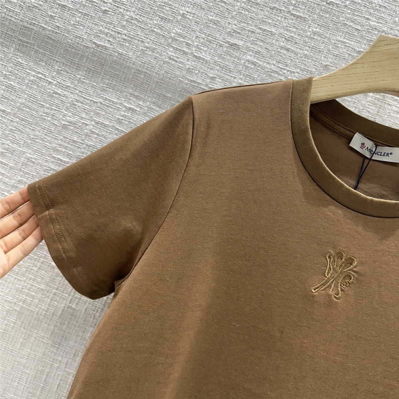 Moncler Short Sleeve T-Shirt Brown