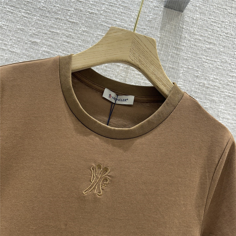 Moncler Short Sleeve T-Shirt Brown
