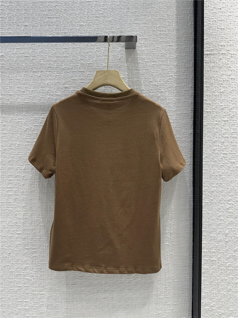 Moncler Short Sleeve T-Shirt Brown