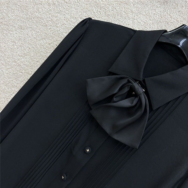 Ce1i*e black bow long sleeve shirt