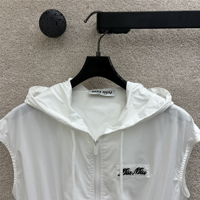 Miu Miu Hooded Sleeveless Shirt