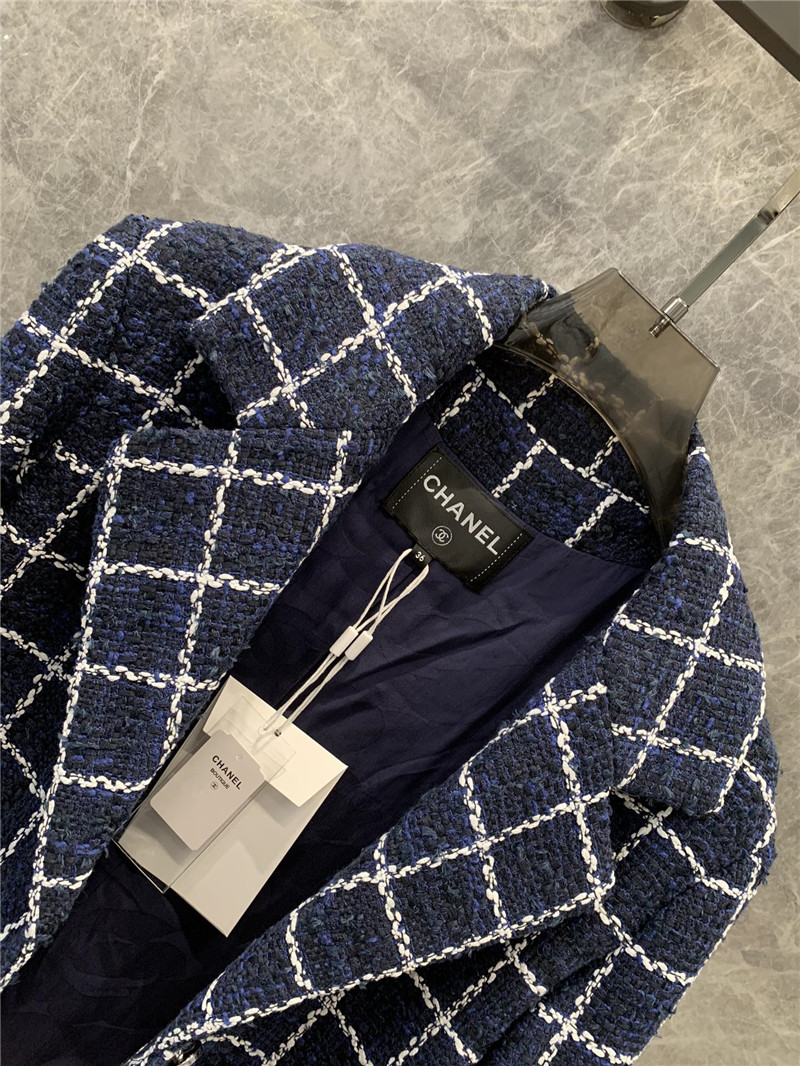 Ch**el tweed suit mid-length blazer replica designer clothes