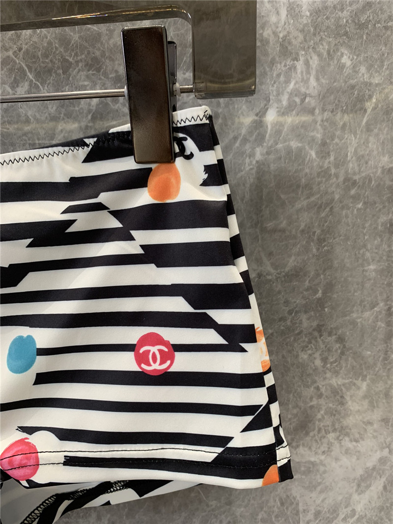 Ch**el printed vest + shorts swimsuit set replicas clothes