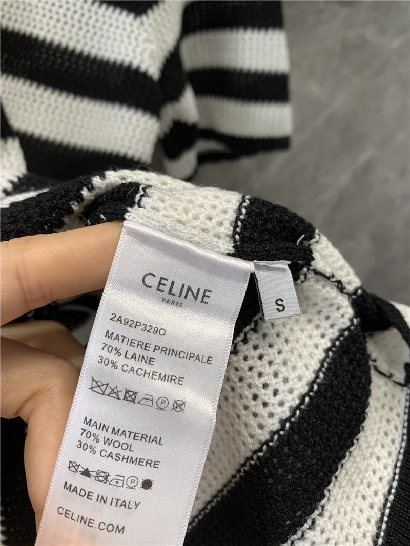 Ce1i*e striped knitted short-sleeved top replicas clothes