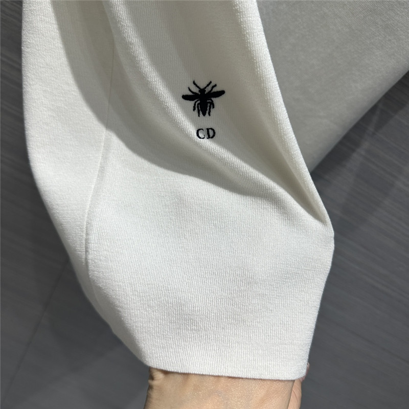 D10r logo embroidered knit t-shirt white