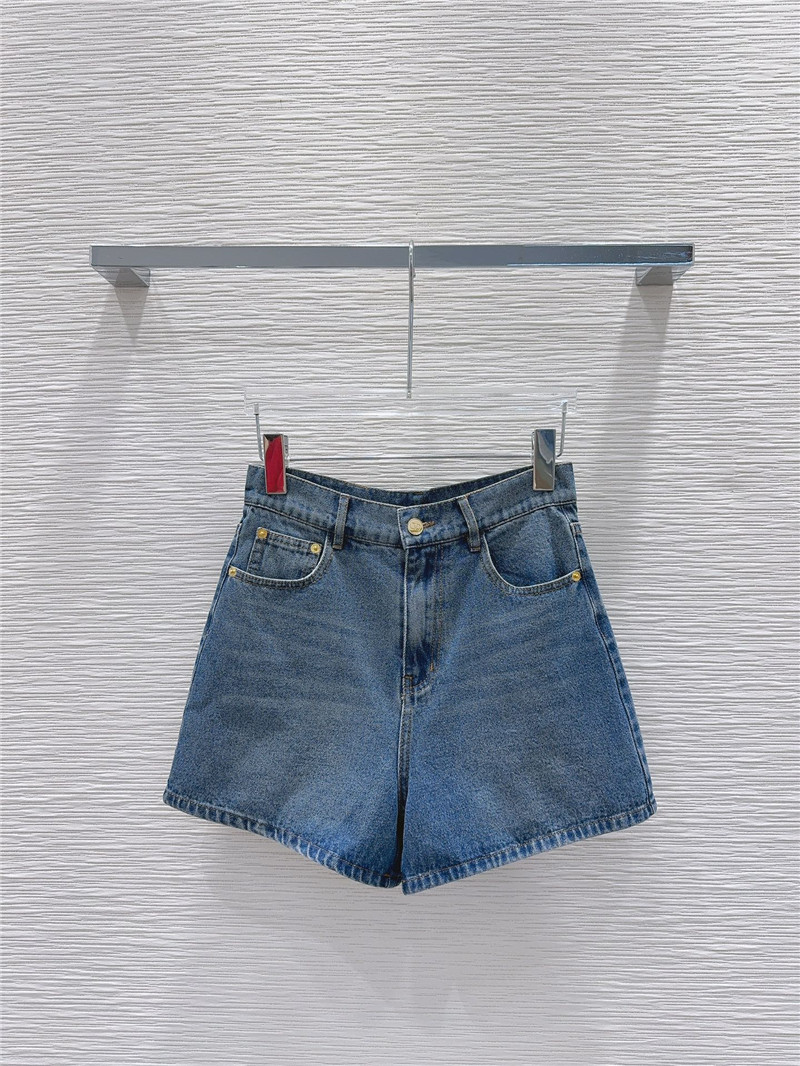 Va1e*ntin0 retro denim shorts replica designer clothes