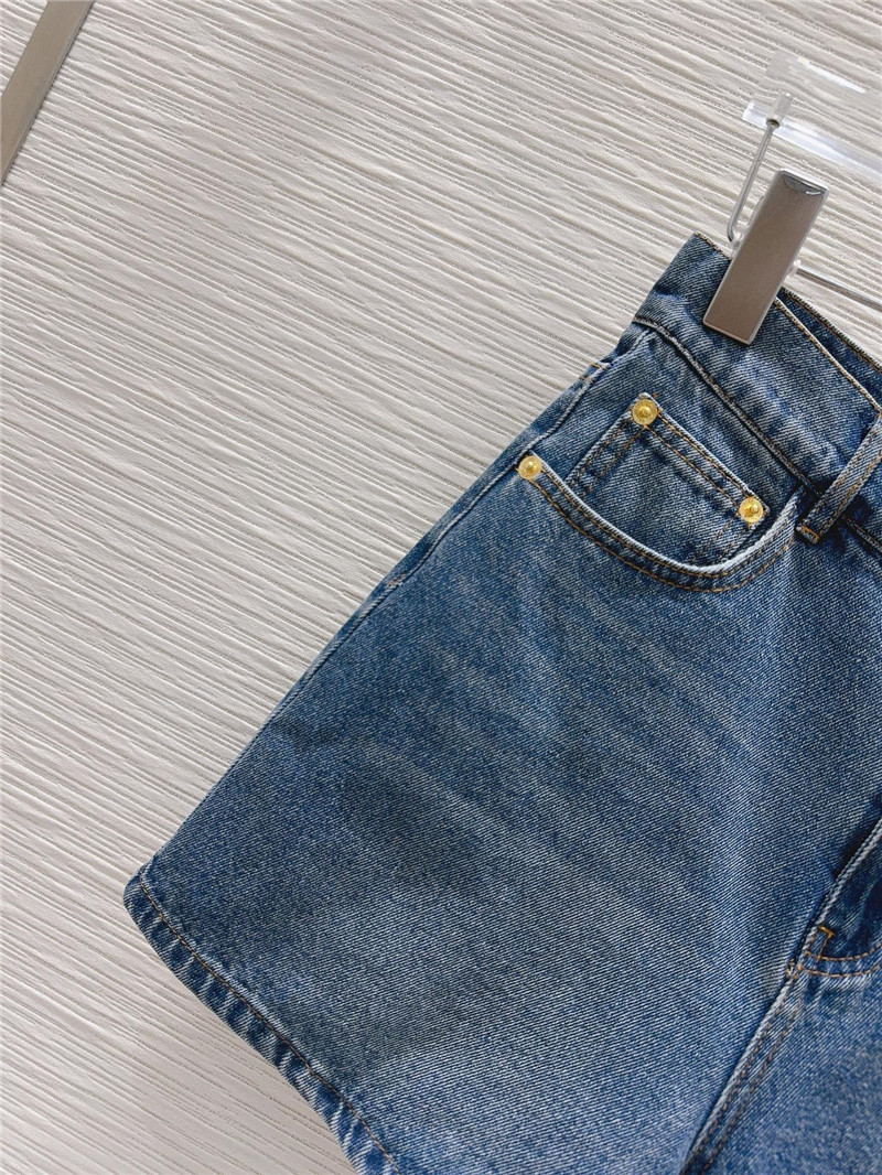 Va1e*ntin0 retro denim shorts replica designer clothes
