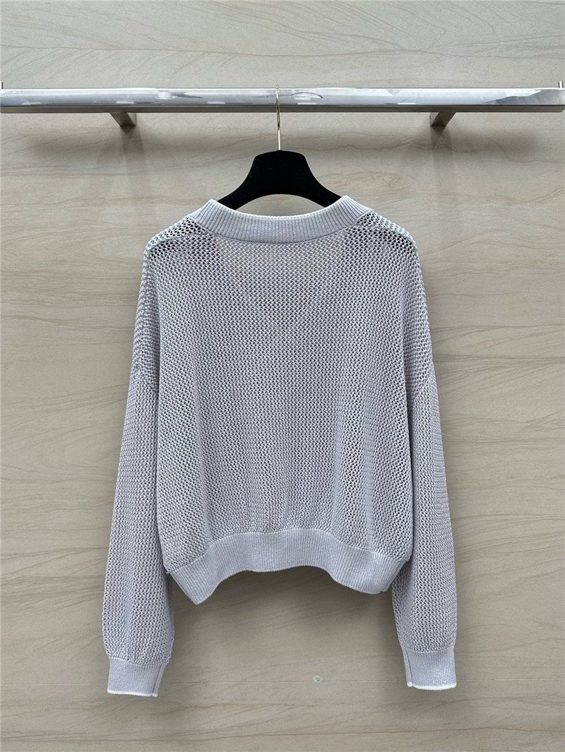 BC hollow V-neck long-sleeved top replica clothes