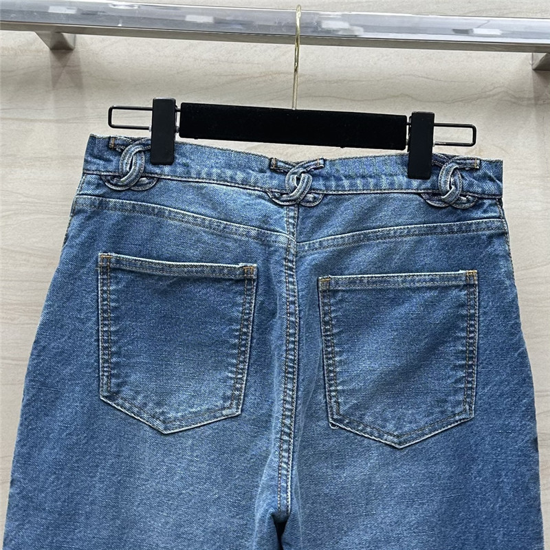 Ch**el denim straight pants replica clothing sites