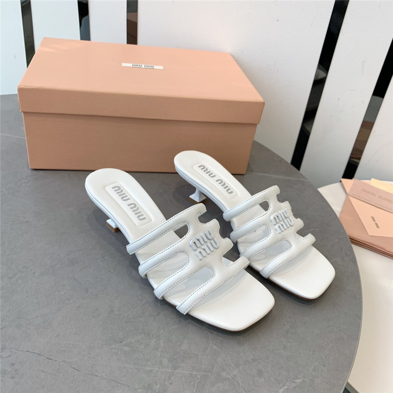 M1um1u hollow octopus low heel sandals replica shoes