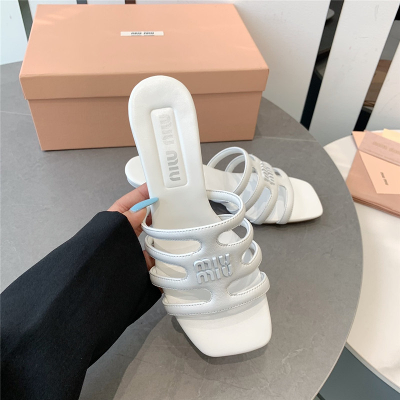 M1um1u hollow octopus low heel sandals replica shoes