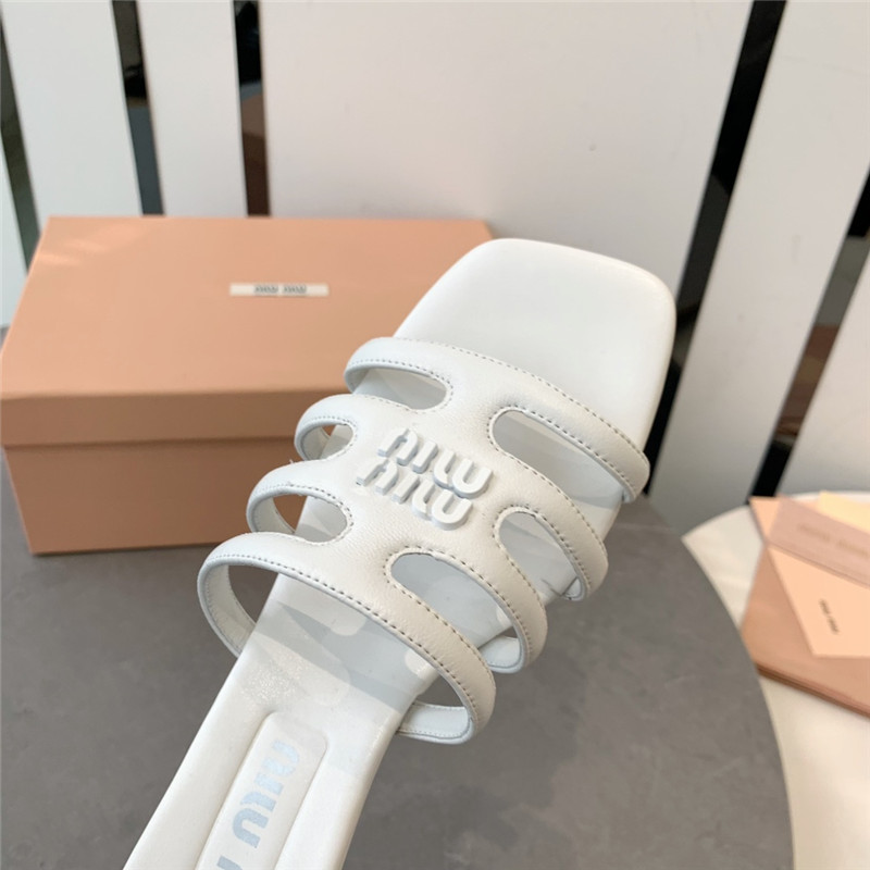M1um1u hollow octopus low heel sandals replica shoes