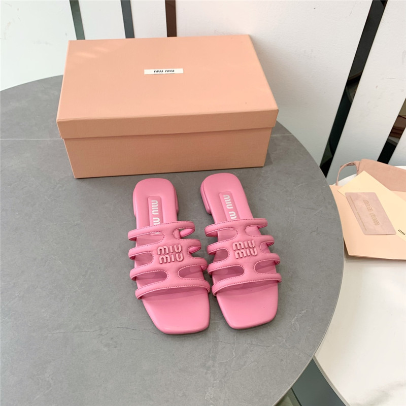 M1um1u hollow octopus low heel sandals replica shoes