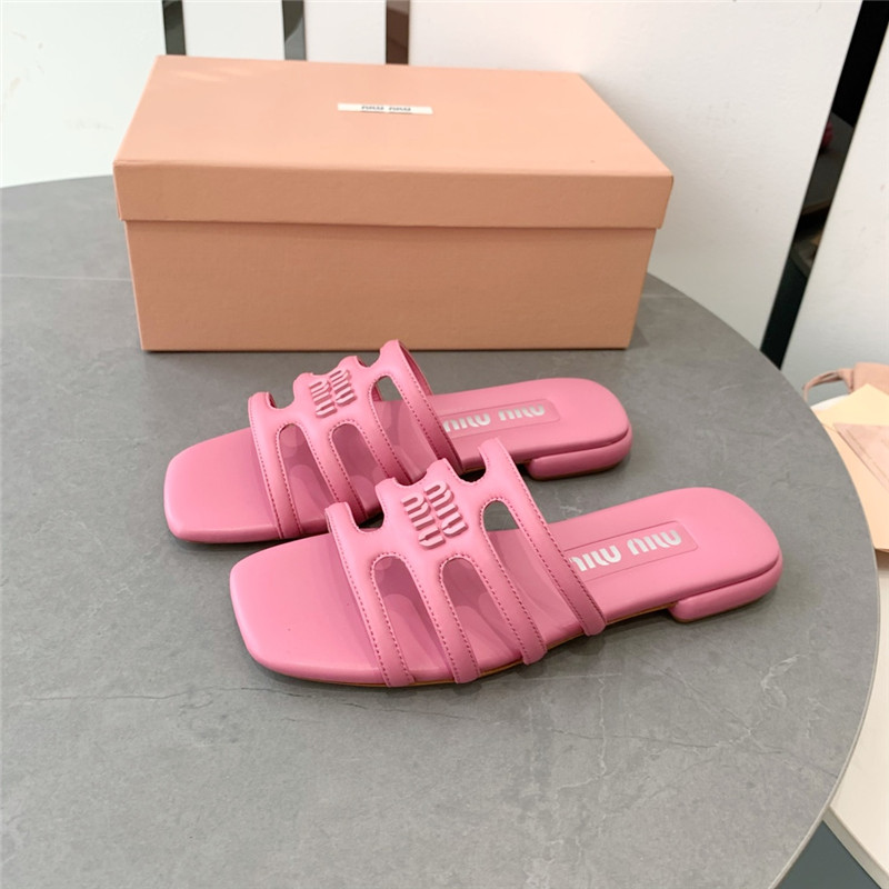 M1um1u hollow octopus low heel sandals replica shoes