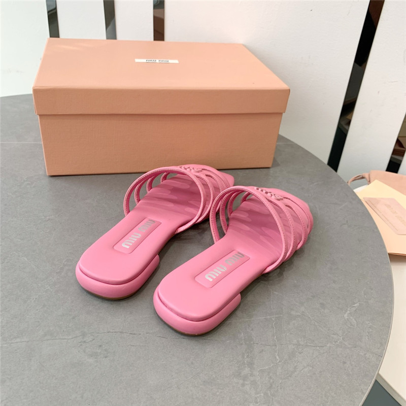 M1um1u hollow octopus low heel sandals replica shoes