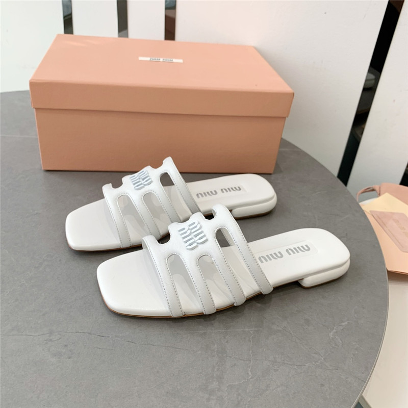 M1um1u hollow octopus low heel sandals replica shoes