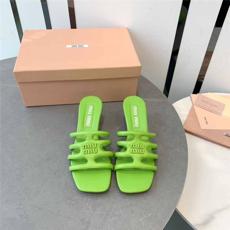 M1um1u hollow octopus low heel sandals replica shoes