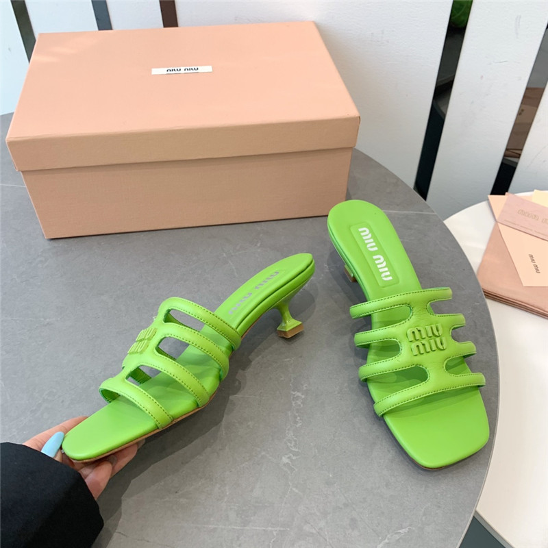 M1um1u hollow octopus low heel sandals replica shoes