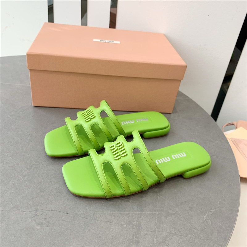 M1um1u hollow octopus low heel sandals replica shoes