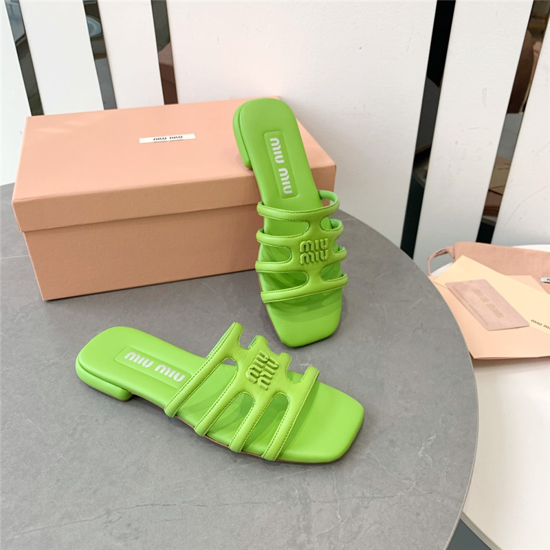 M1um1u hollow octopus low heel sandals replica shoes