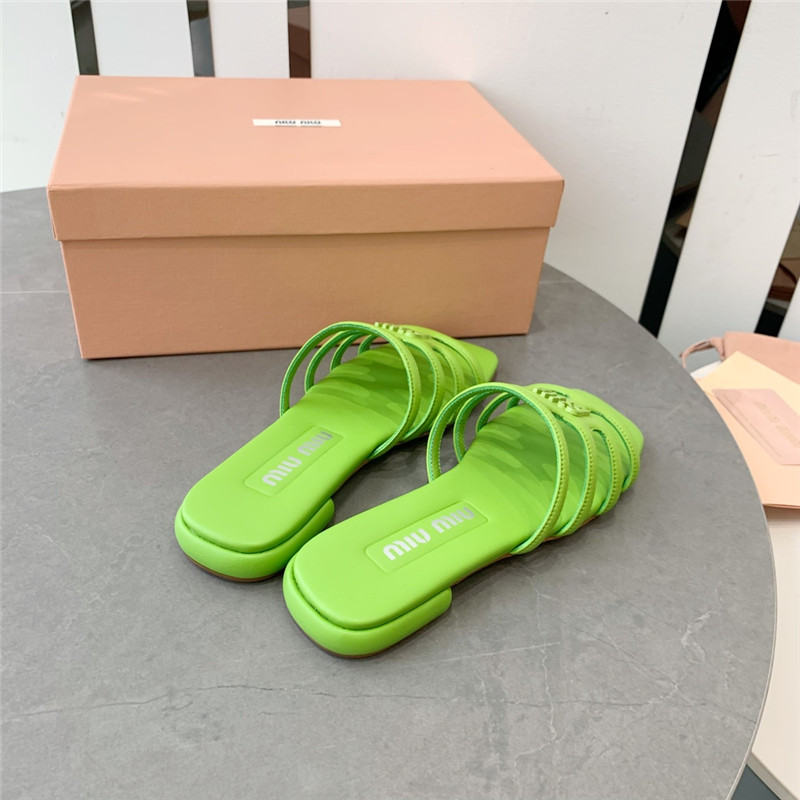 M1um1u hollow octopus low heel sandals replica shoes