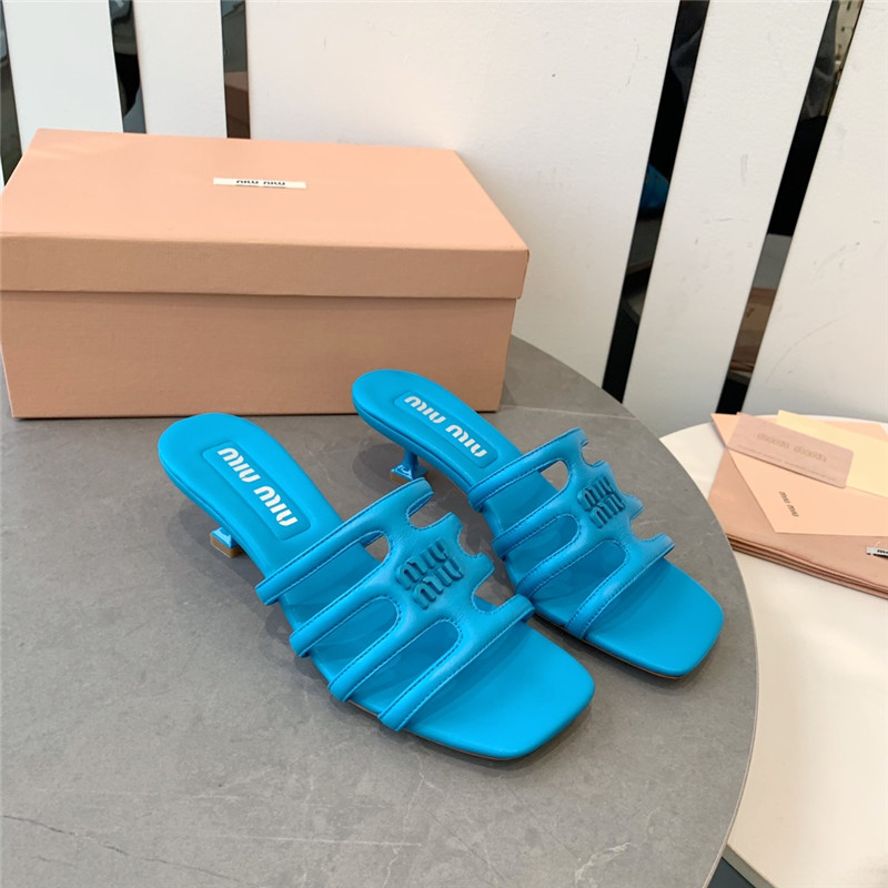 M1um1u hollow octopus low heel sandals replica shoes