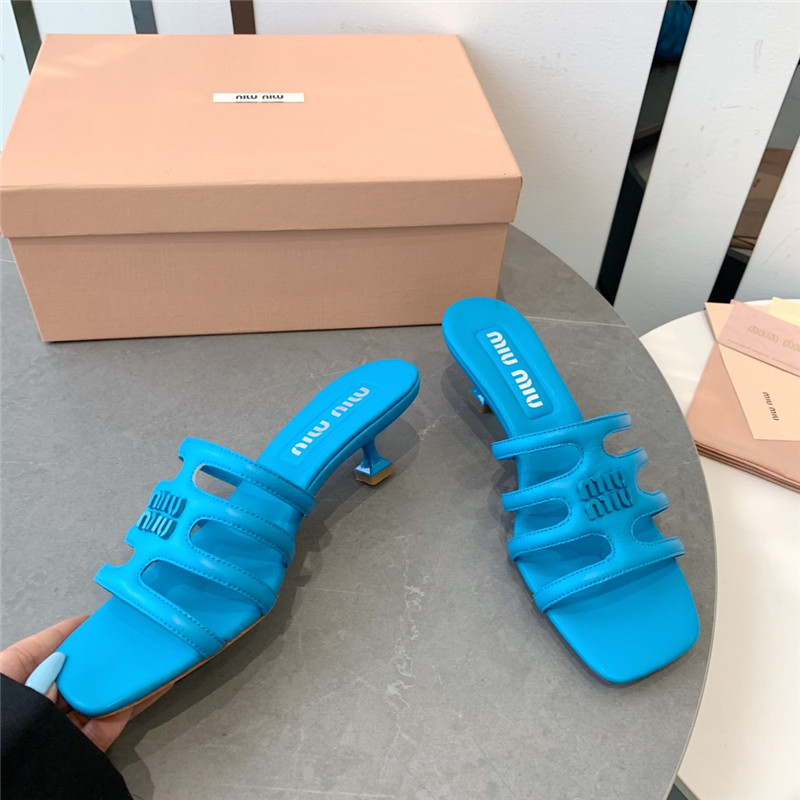 M1um1u hollow octopus low heel sandals replica shoes