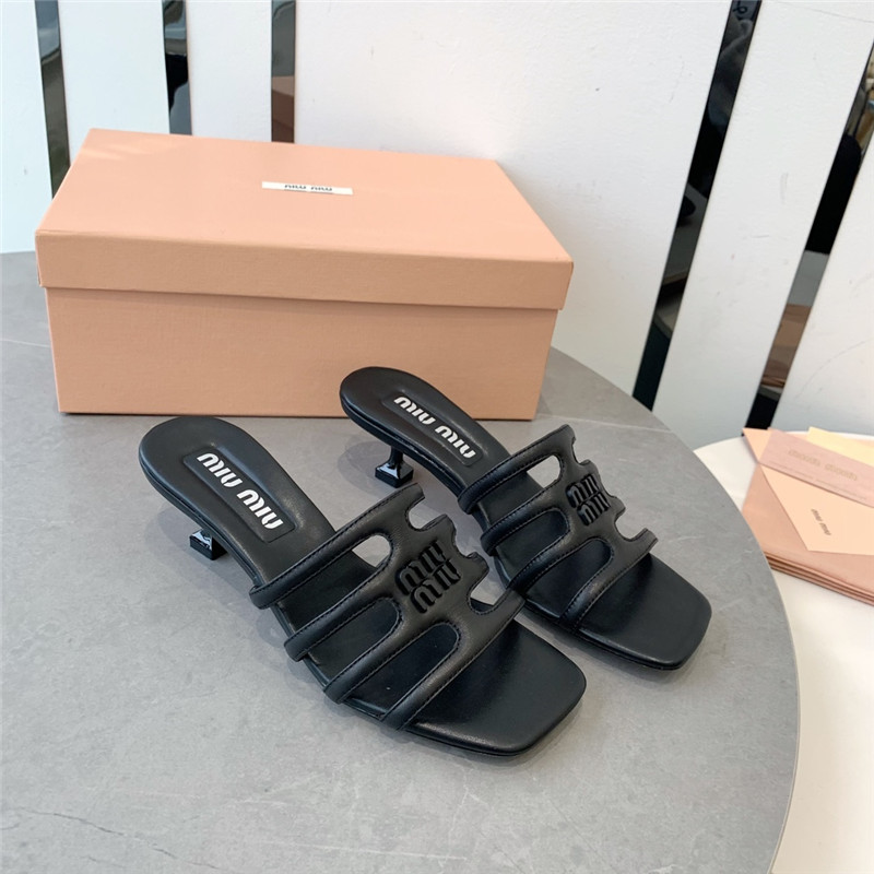 M1um1u hollow octopus low heel sandals replica shoes