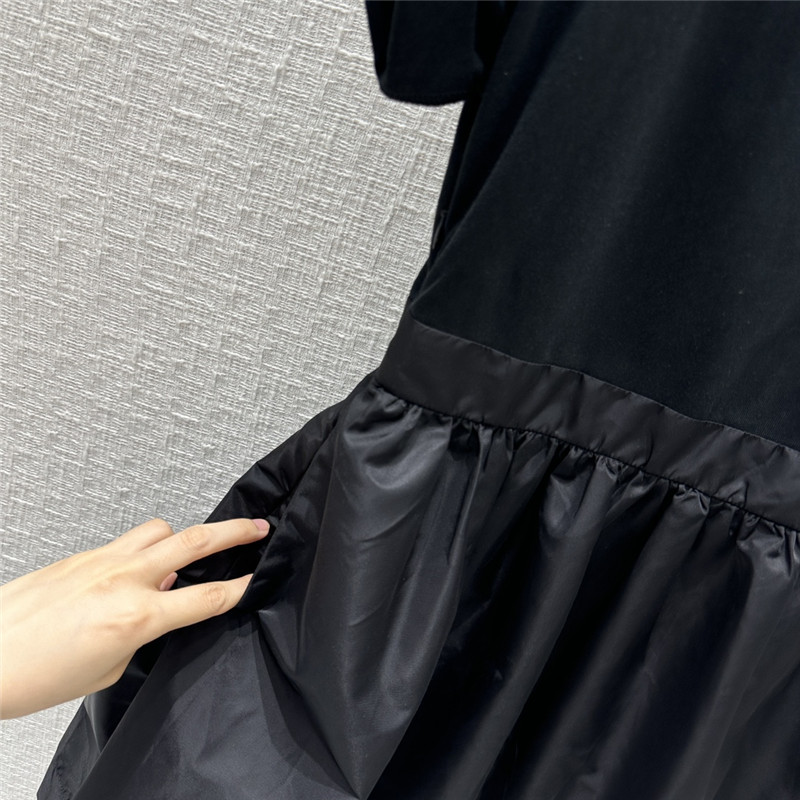 a1exa*der Mcqv*en black nylon patchwork dress replica clothing