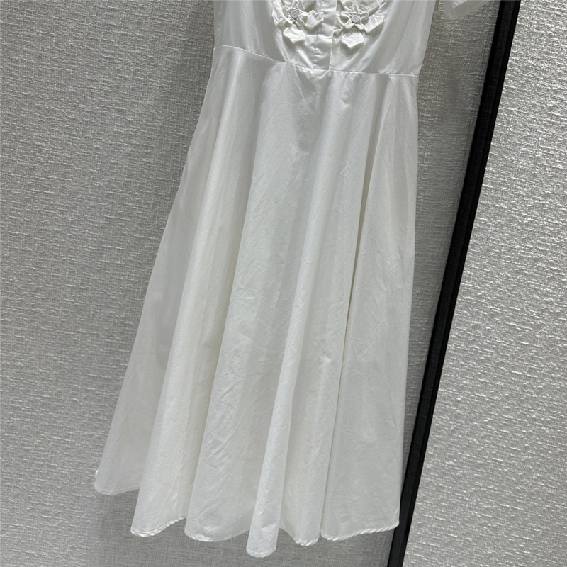 Va1e*ntin0 embroidered cotton poplin midi dress