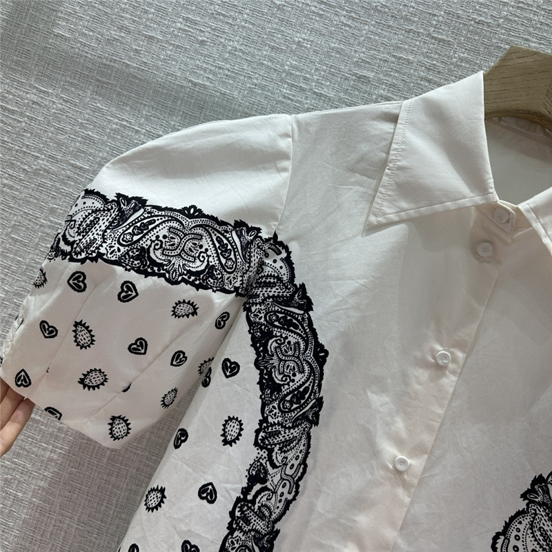 Chloé paisley print short-sleeved shirt replica designer clothes