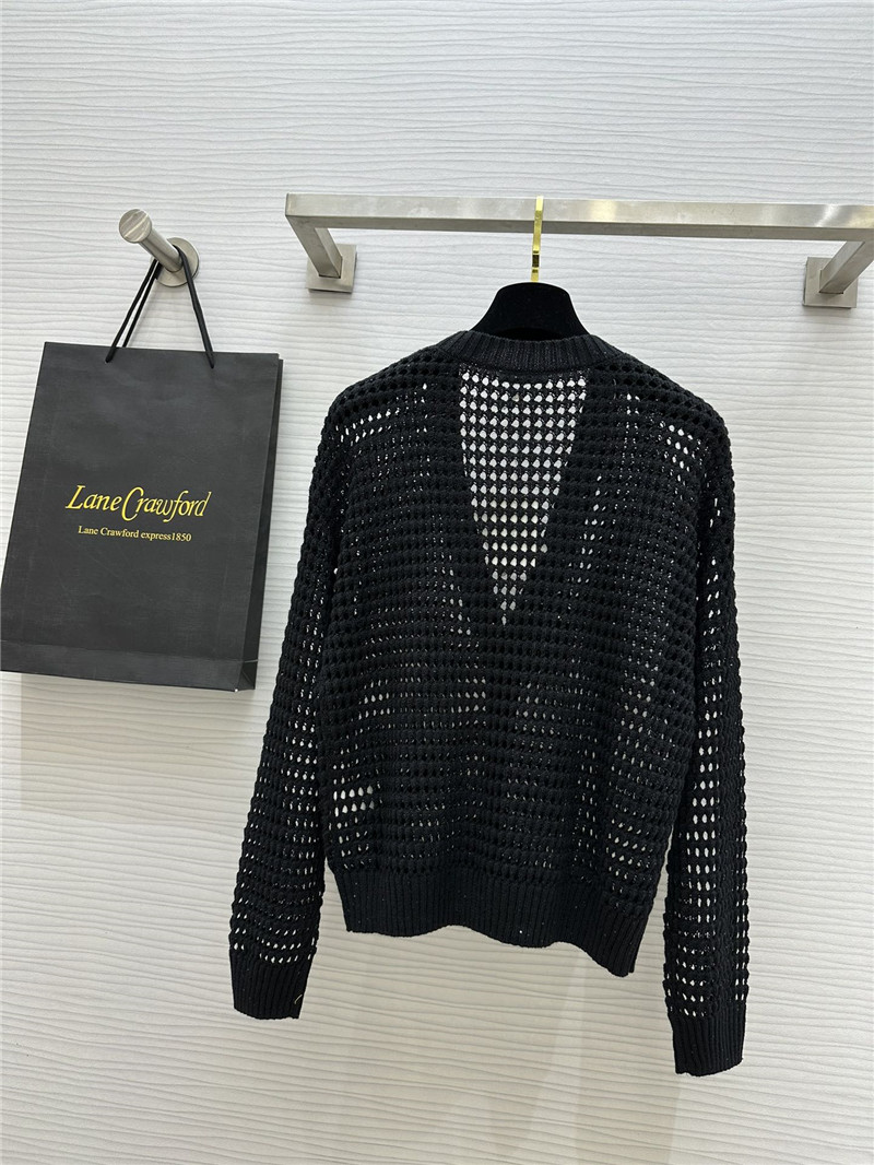 BC Hollow Linen Knitted Cardigan Black