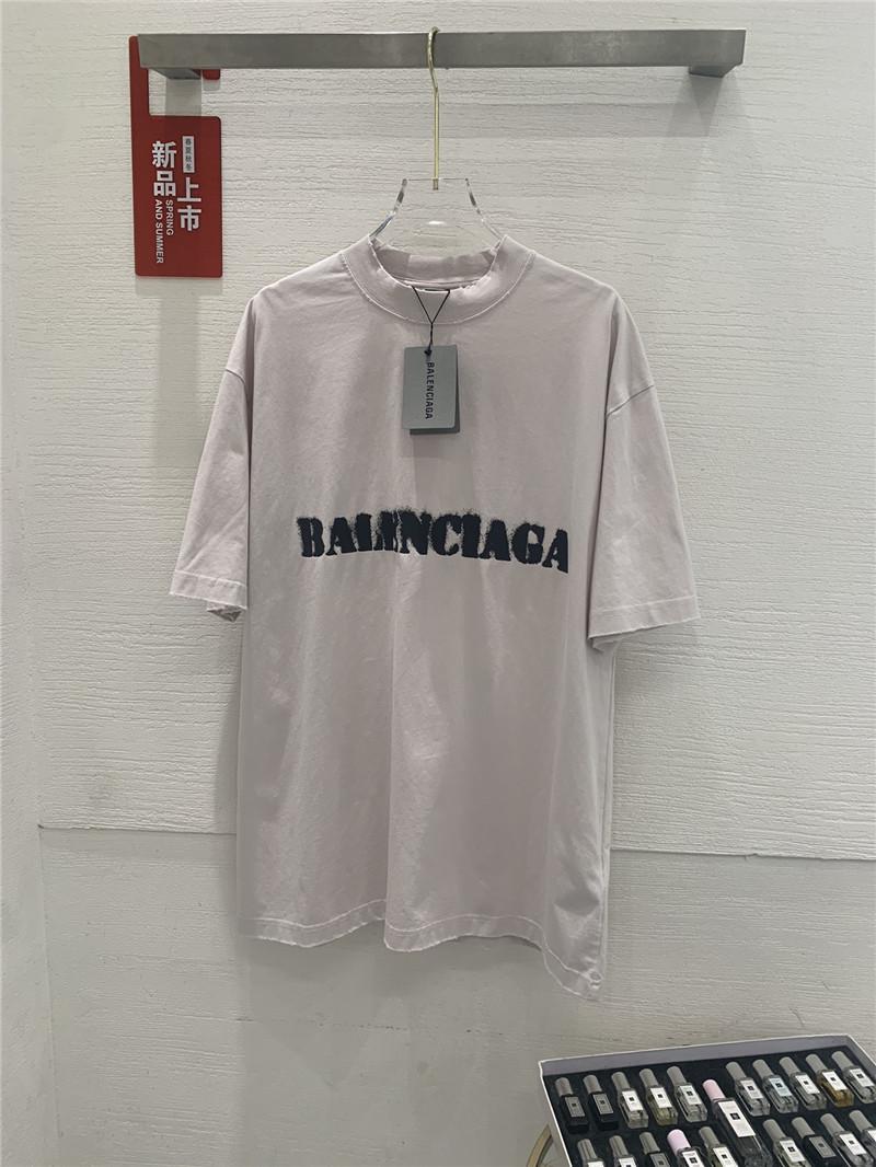Ba1en*iaga dot letter print t-shirt replica clothes