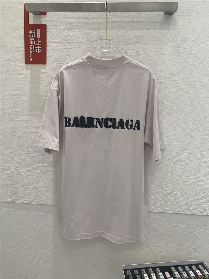 Ba1en*iaga dot letter print t-shirt replica clothes