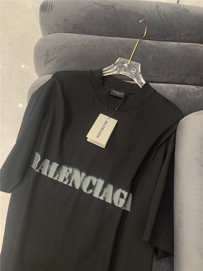 Ba1en*iaga dot letter print t-shirt replica clothes