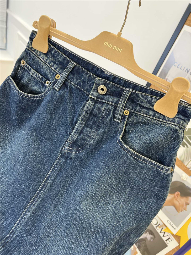 M1um1u denim skirt cheap replica designer clothes