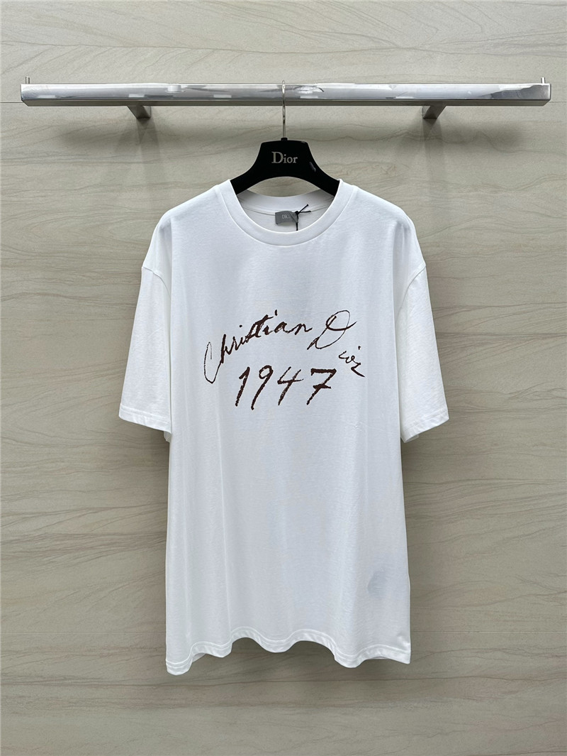 D10r logo letter print cotton t-shirt replicas clothes