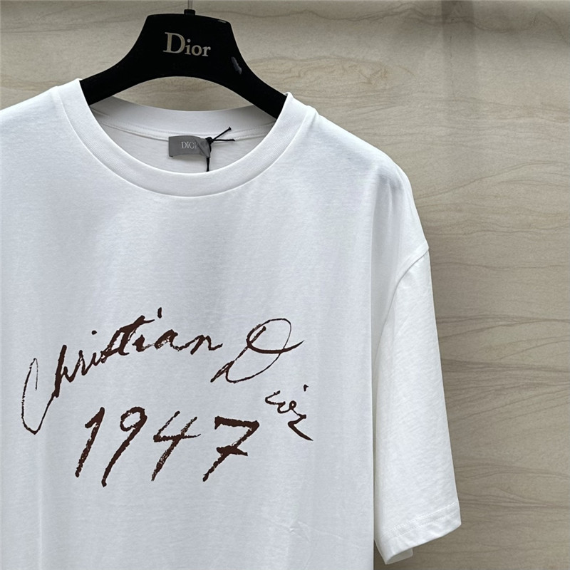 D10r logo letter print cotton t-shirt replicas clothes