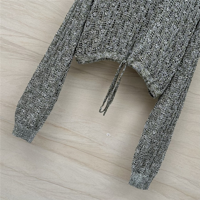 BC Hand Crochet Knit Sweater Ash