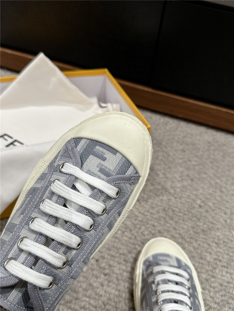 F**di ff lace-up canvas sneakers