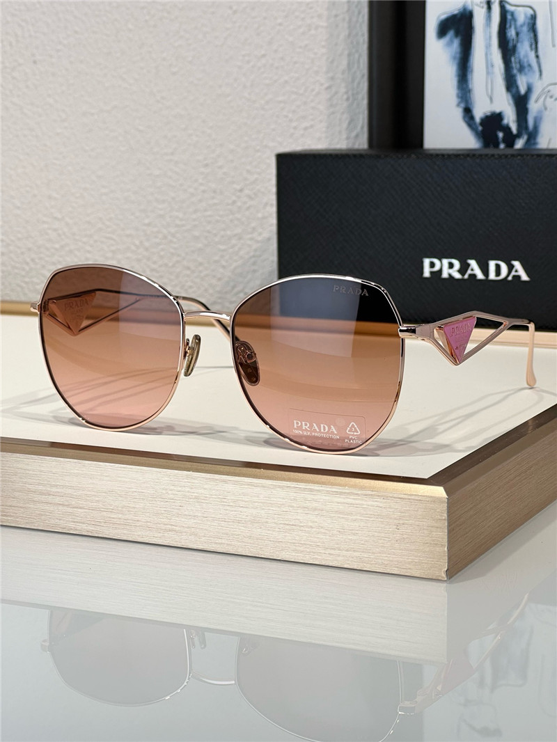 pra*a sparkling D1am0nd triangle sunglasses