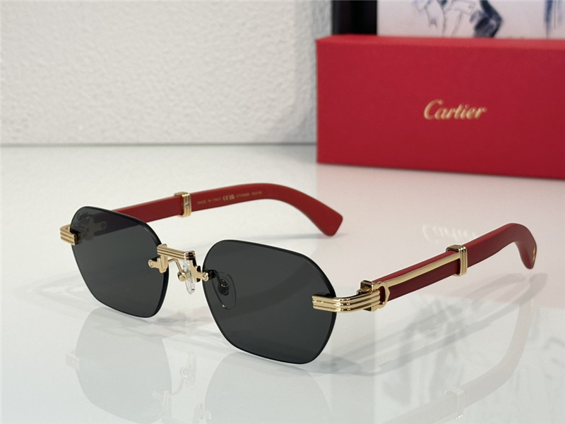 C a r t i e r new frameless wooden leg sunglasses