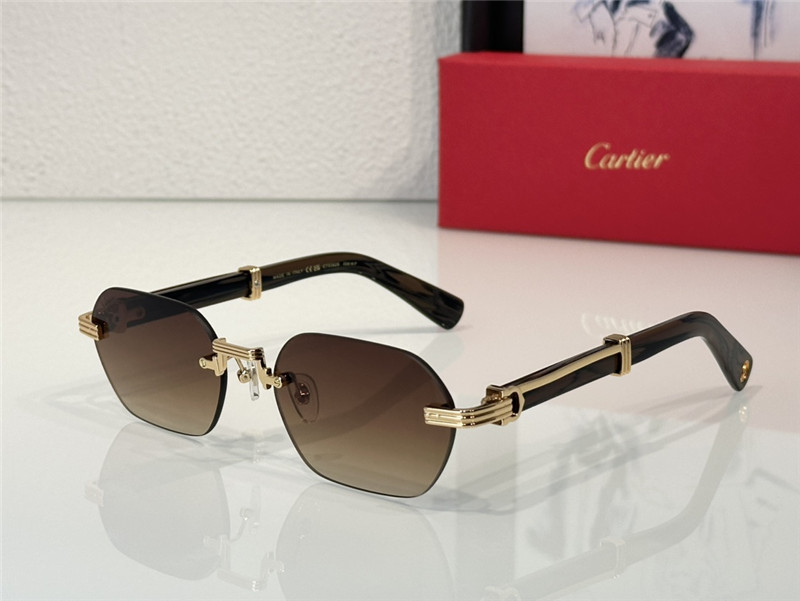 C a r t i e r new frameless wooden leg sunglasses