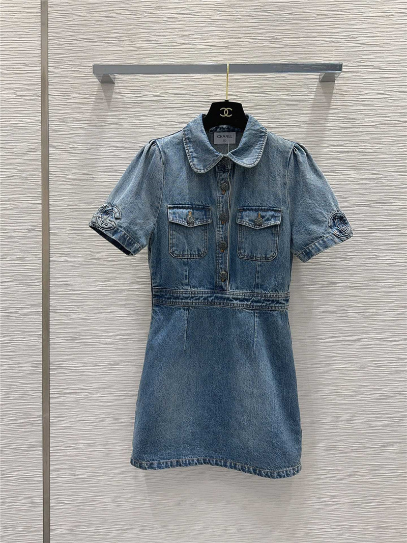 Ch**el tannin yeast washed denim dress replica clothing sites