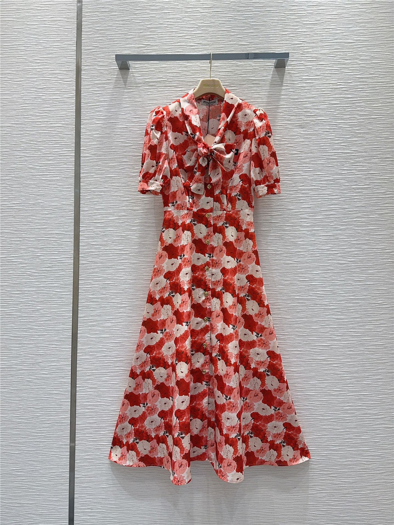 M1um1u french floral series dress replica designer clothes