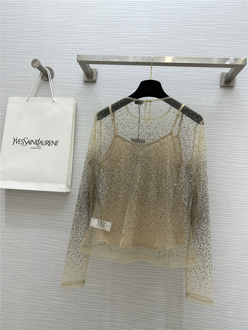 y51 full D1am0nd fried mesh top replica d&g clothing