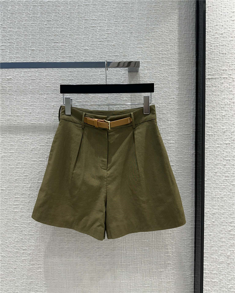 Pra*a triangle belt suit shorts replica clothing
