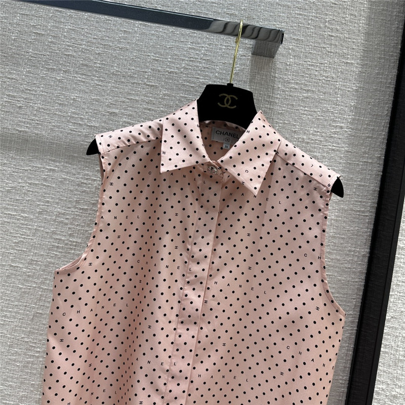 Ch**el silk vest shirt replica designer clothes