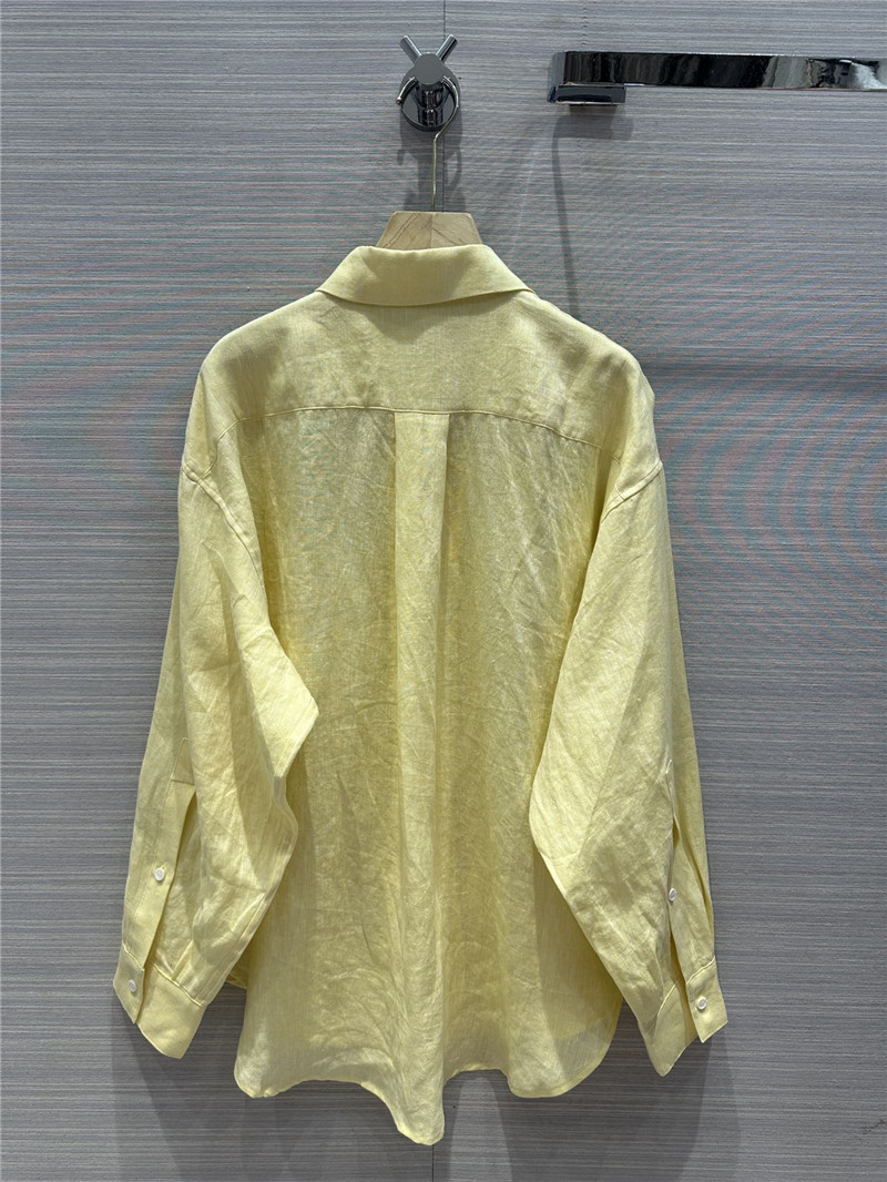 The R0w cotton and linen long shirt replica designer clothes